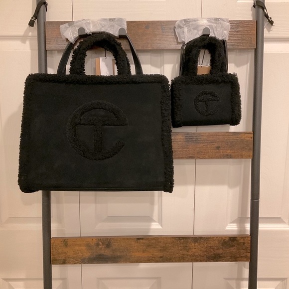 UGG Handbags - 🆕BLACK UGG X TELFAR MINI SHEARLING & SUEDE BAG